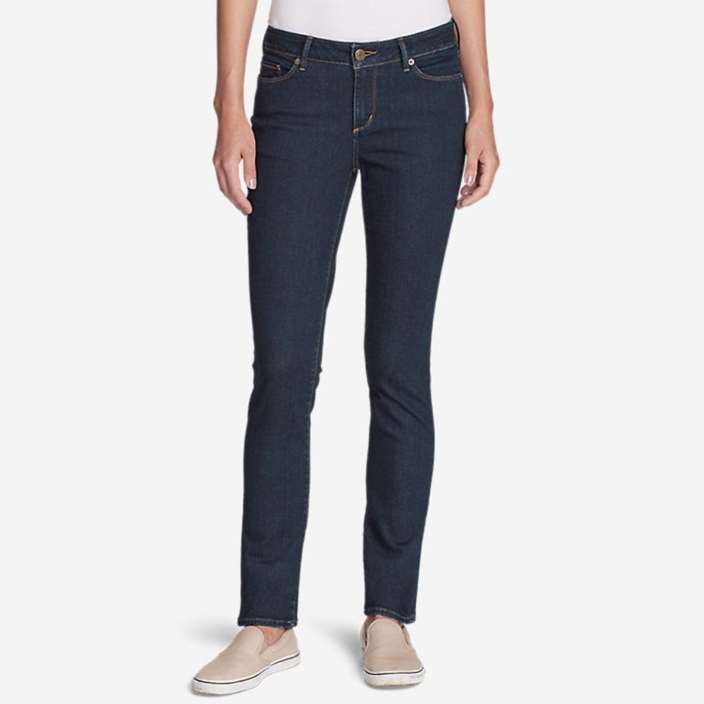 Eddie Bauer Truly Straight Mid Rise Denim Blue Jeans SZ 0
